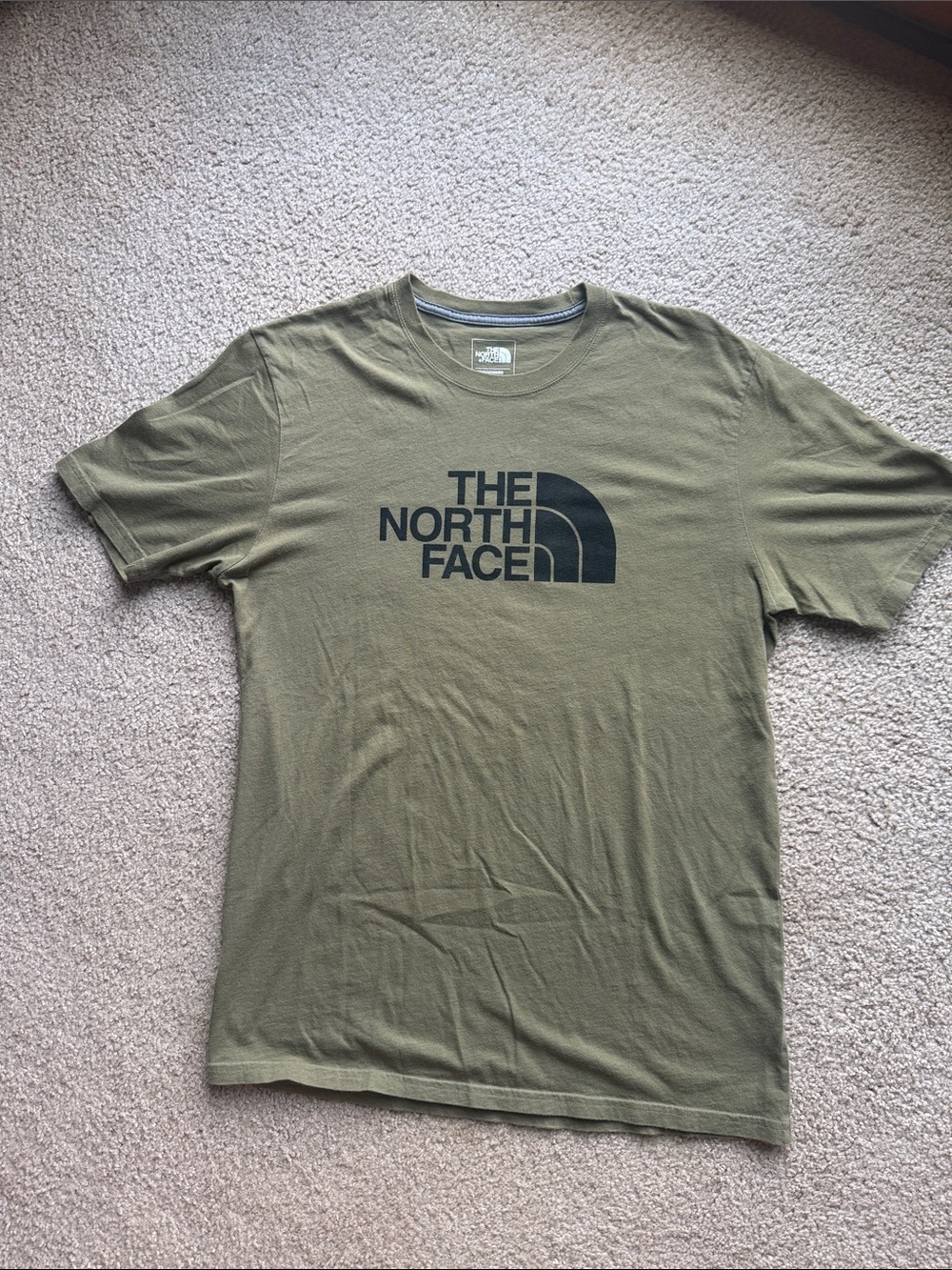 The North Face Olive Green Short Sleeve Logo Tee Size Medium